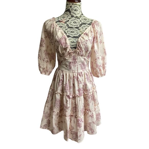 Aureum floral mini dress size XL - Picture 1 of 10